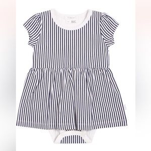 Firsts by Petit Lem Stripe Romper Dress